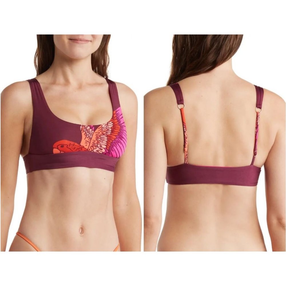 Maaji Vintage Grape Donna Splendour Reversible Bikini Top & Bottom Parrot Print